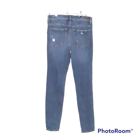 🖤Womens ripped skinny high waisted blue jeans size 11 medium wash Sneak Peak - Picture 2 of 6